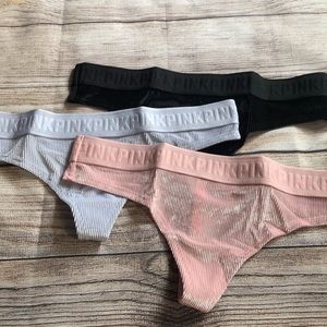 Victoria’s Secret PINK Velvet Ribbed Thongs